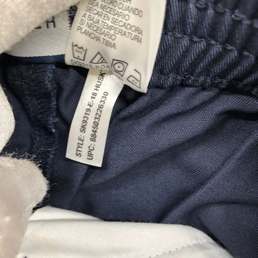 NWT‎ French Toast School Uniform Pants 18 Husky Relax Fit Pull On Navy Blue